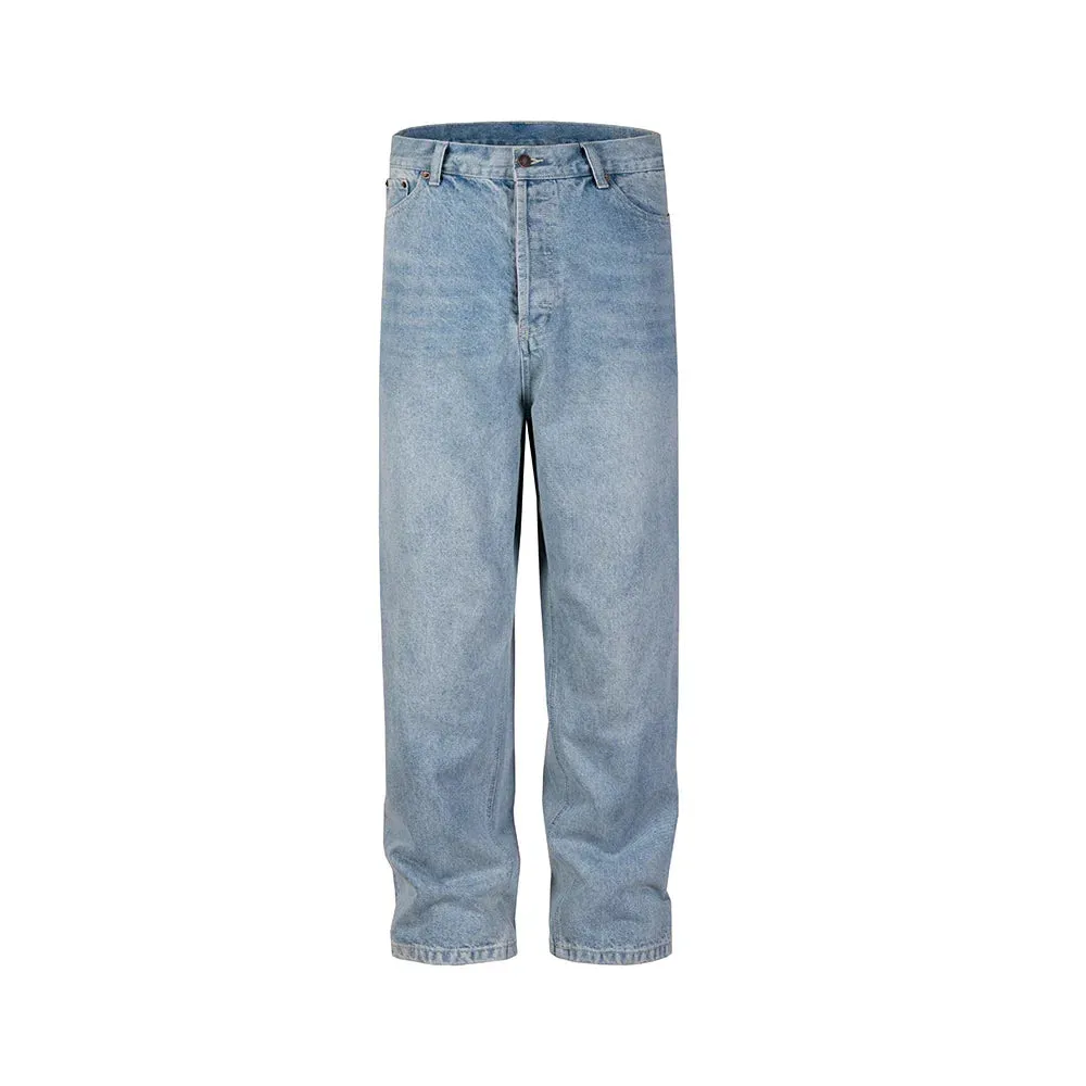 Y2K Washed Blue Streetwear Boot Cut Baggy Jeans sold by Streetwear Society product image thumbnail 5