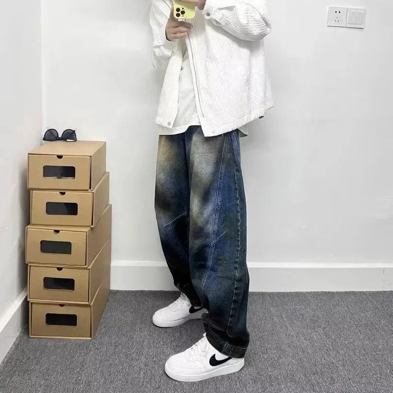 Y2K Autumn Graffiti Painted Wide Leg Baggy Jeans made by Streetwear Society