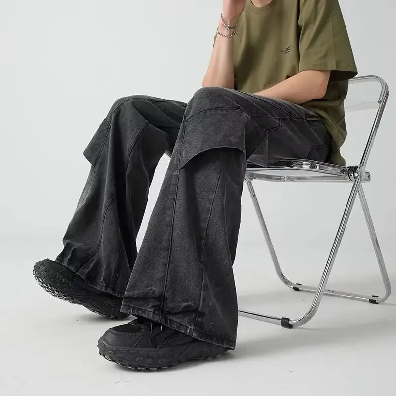 Y2K Cyber Baggy Vintage Boot Cut Jeans sold by Streetwear Society product image thumbnail 4