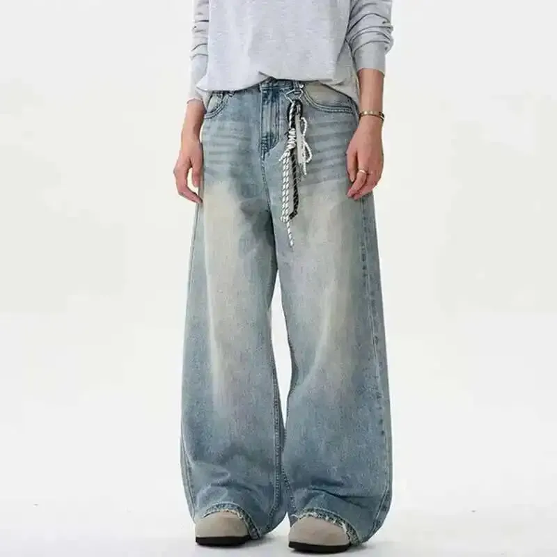 Y2K Distressed Wide Leg Baggy Jeans made by Streetwear Society