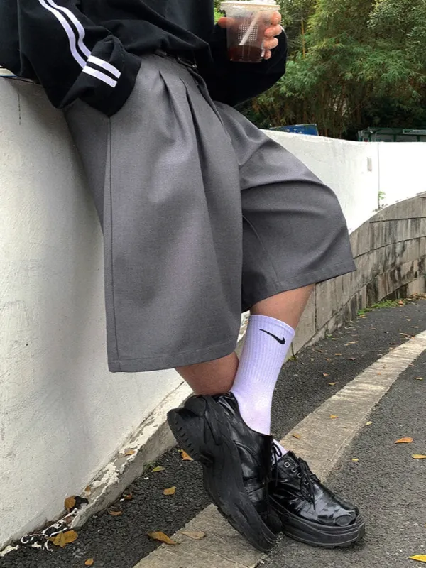 Mens Pleated Y2K Bermuda Shorts made by Streetwear Society