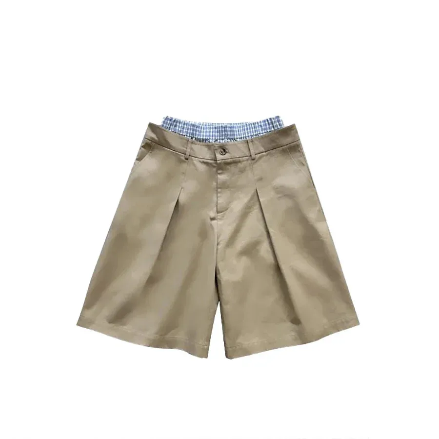Layered Y2K Long Patchwork Shorts sold by Streetwear Society product image thumbnail 5