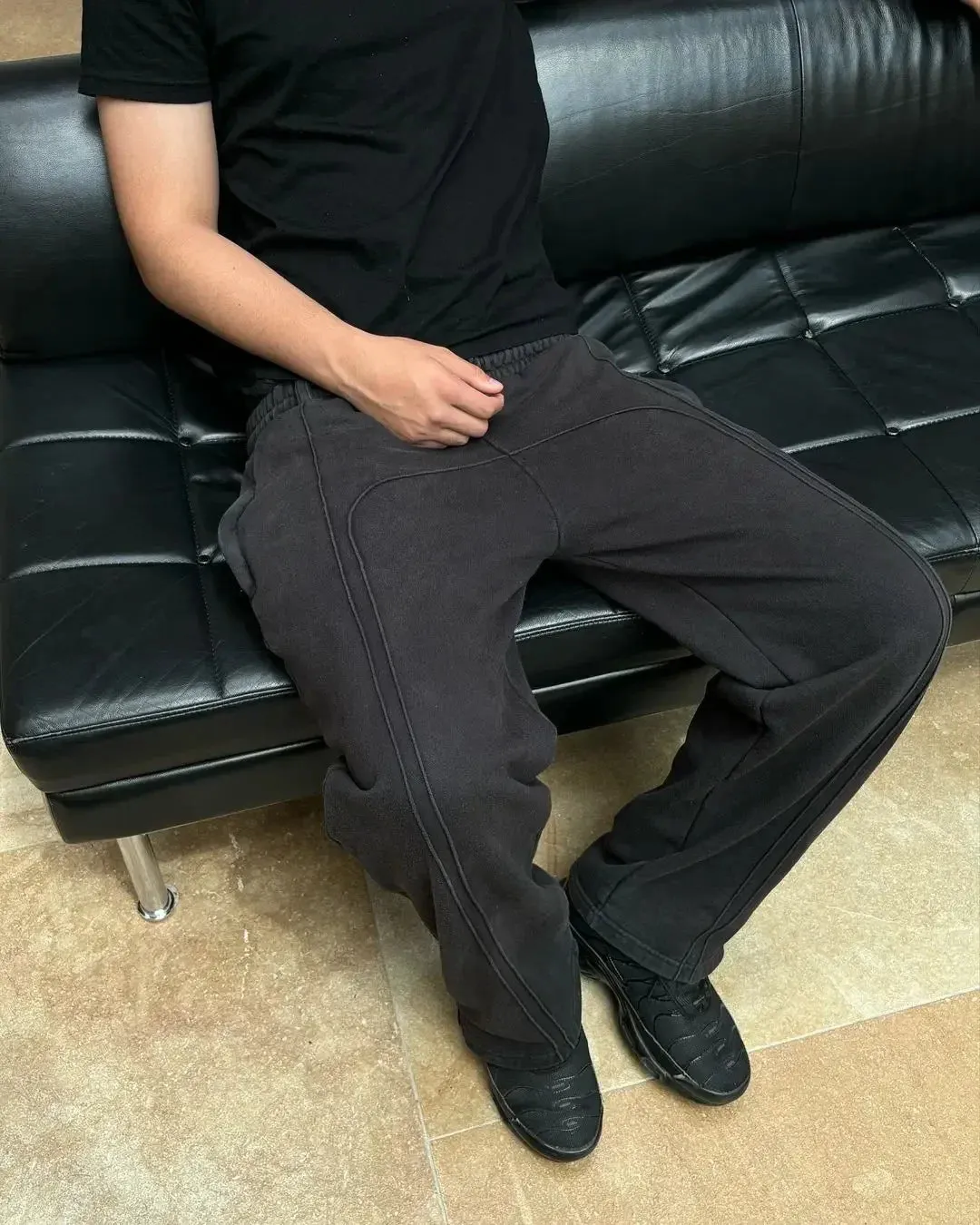Y2K Spliced Straight Leg Sweatpants sold by Streetwear Society product image thumbnail 3
