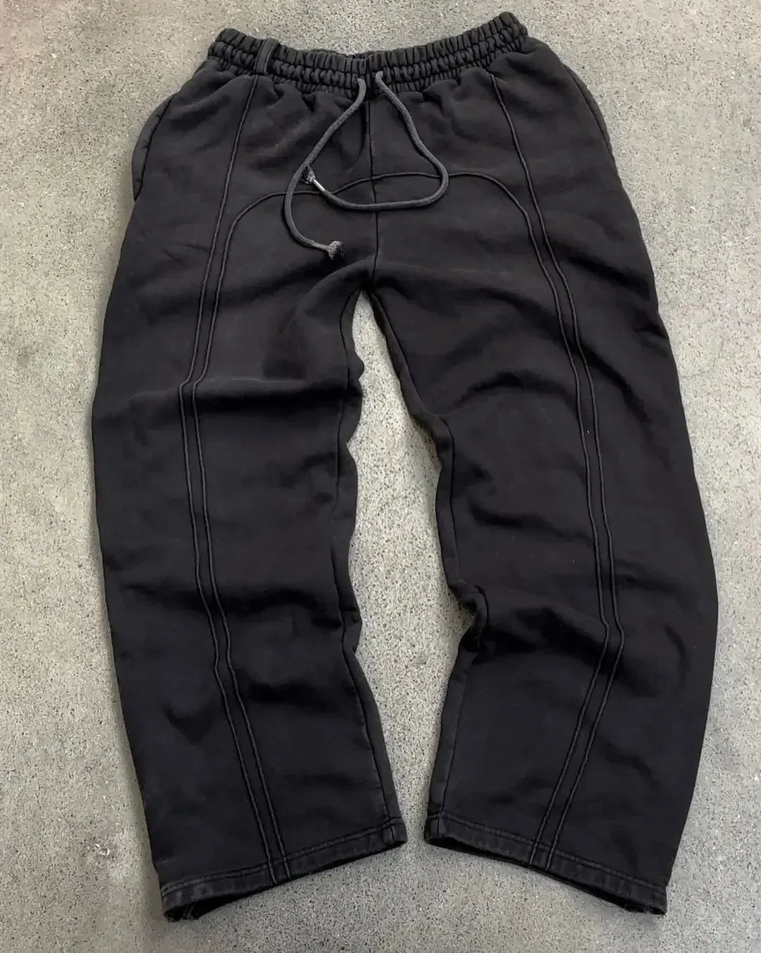 Y2K Spliced Straight Leg Sweatpants sold by Streetwear Society product image thumbnail 5