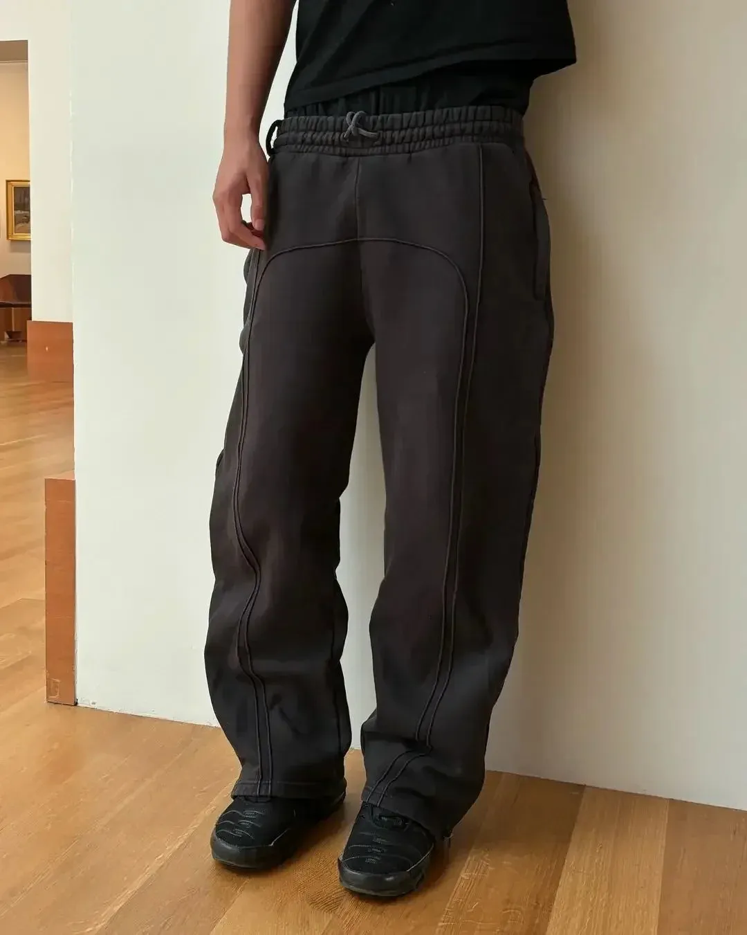 Y2K Spliced Straight Leg Sweatpants sold by Streetwear Society product image thumbnail 2