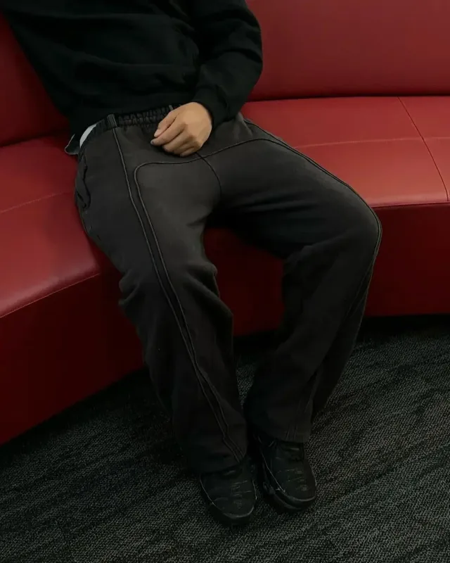 Y2K Spliced Straight Leg Sweatpants made by Streetwear Society