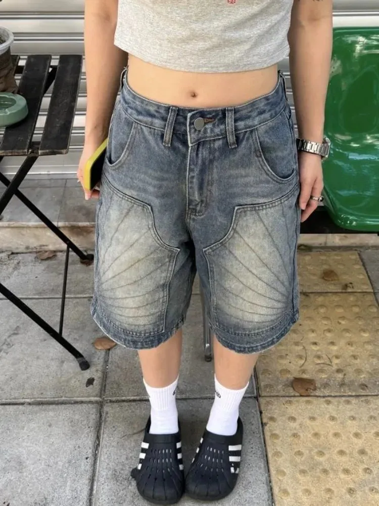 Vintage Detailed Washed Y2k Jorts sold by Streetwear Society product image thumbnail 3