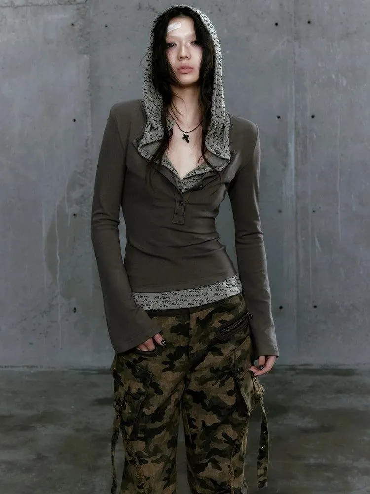 Grunge Hooded Top sold by Streetwear Society product image thumbnail 2