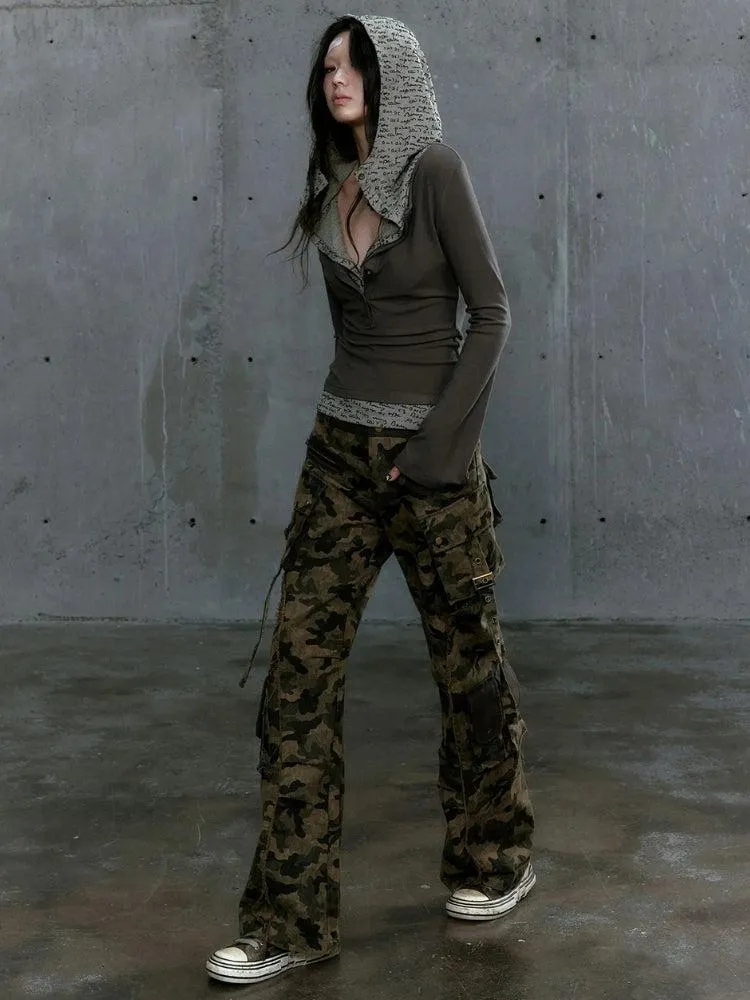 Grunge Hooded Top sold by Streetwear Society product image thumbnail 4