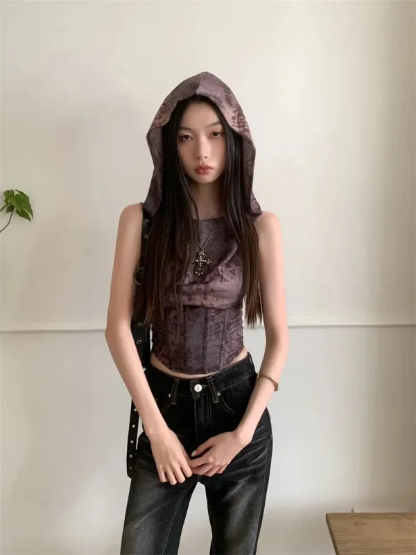 Hooded Corset Top made by Streetwear Society