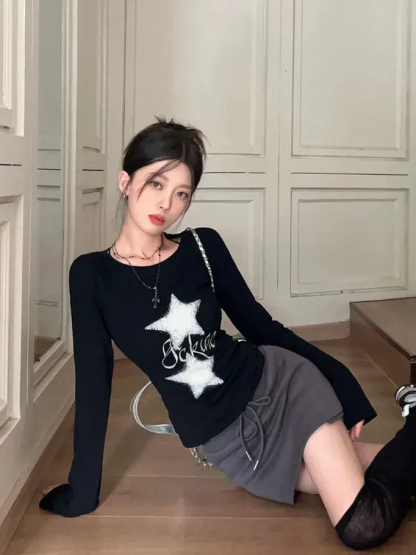 Y2K Star Basic Top made by Streetwear Society