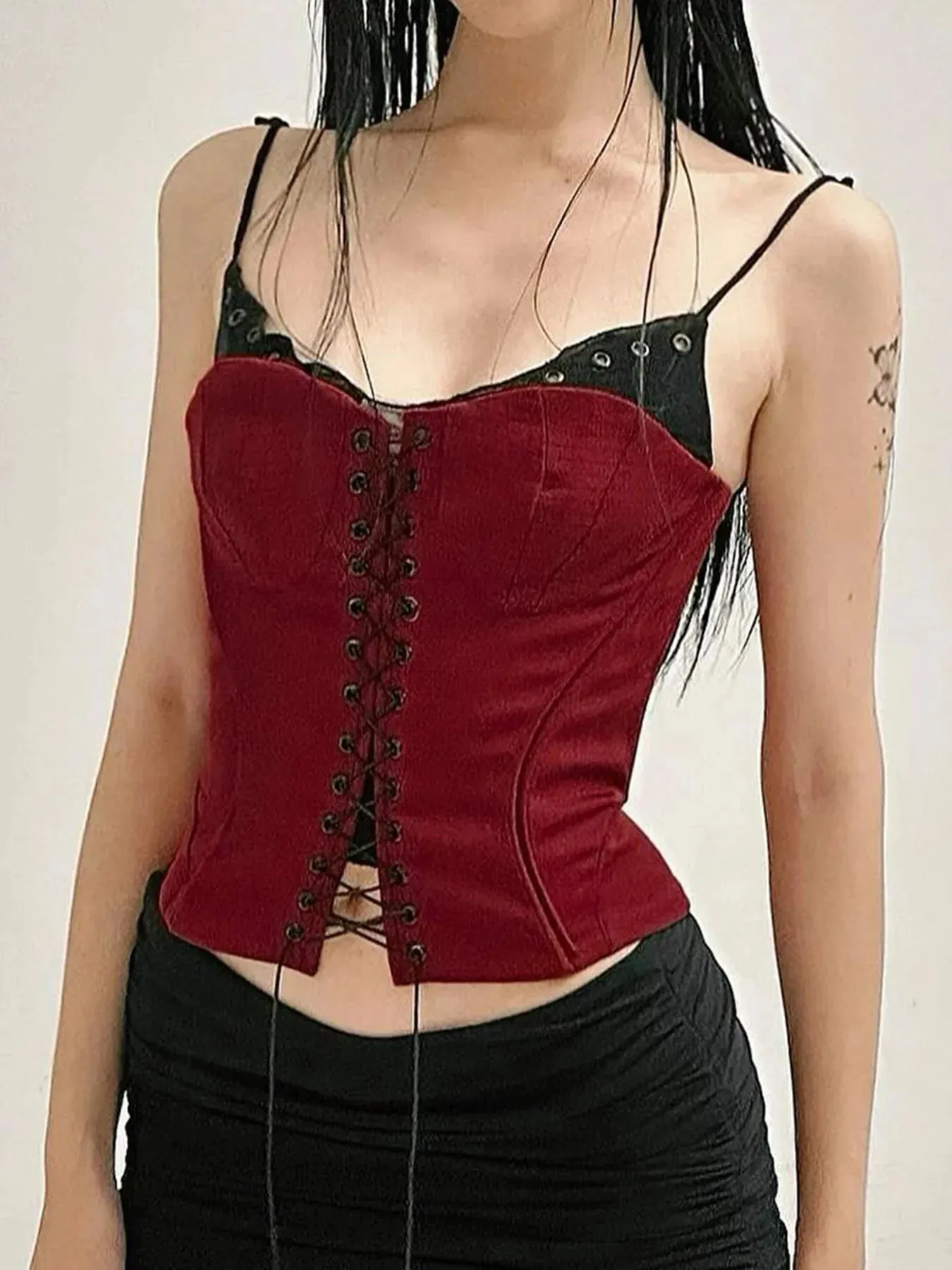 Baddie Layered Corset Top sold by Streetwear Society product image thumbnail 2