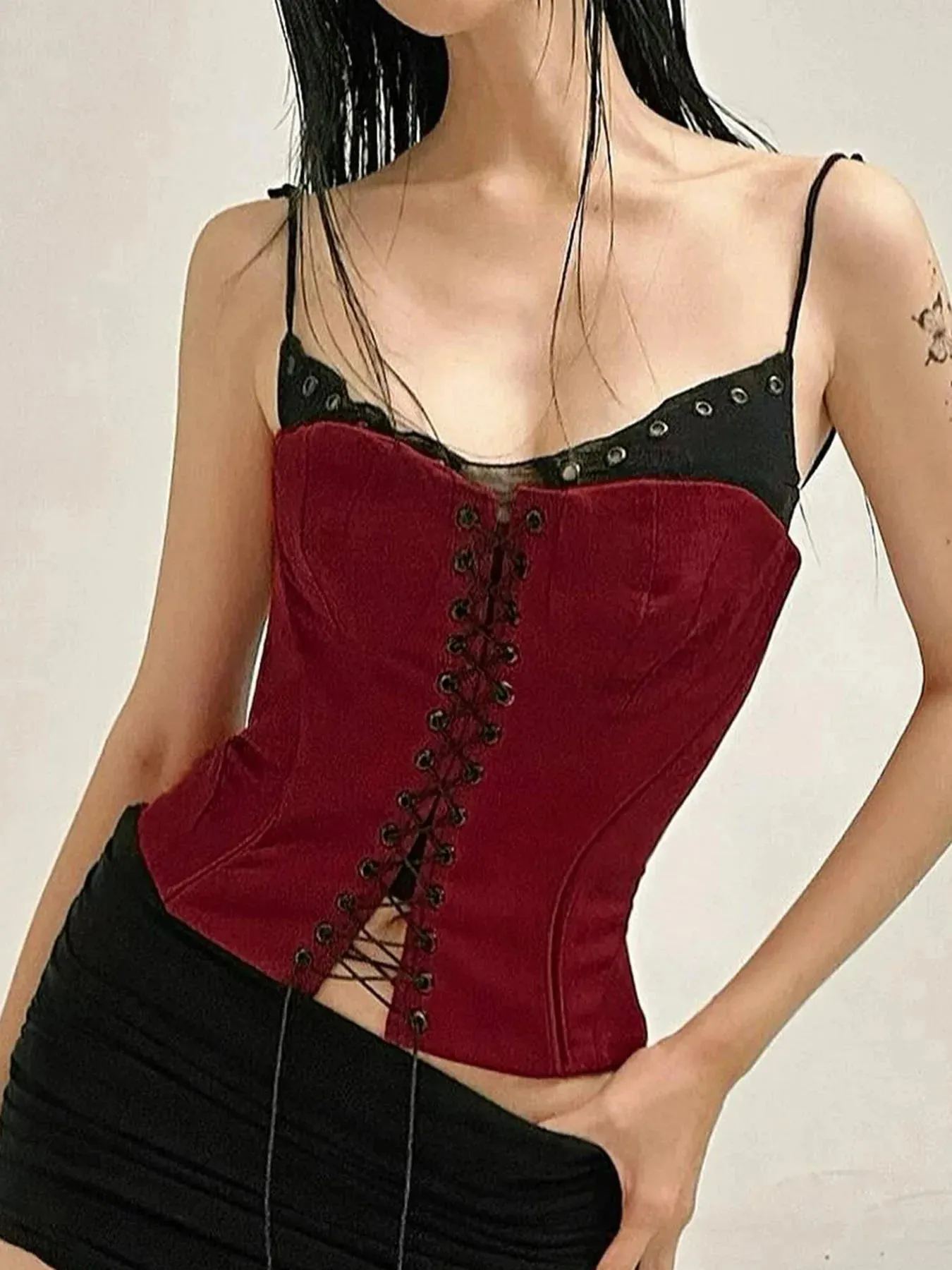 Baddie Layered Corset Top sold by Streetwear Society