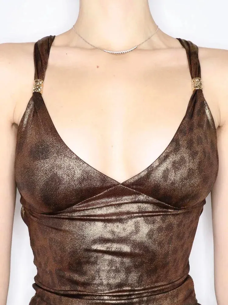 Baddie Leopard Backless Top sold by Streetwear Society product image thumbnail 4