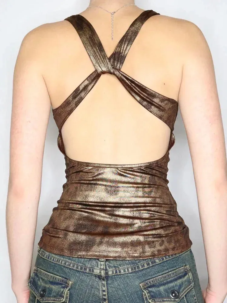 Baddie Leopard Backless Top sold by Streetwear Society product image thumbnail 2