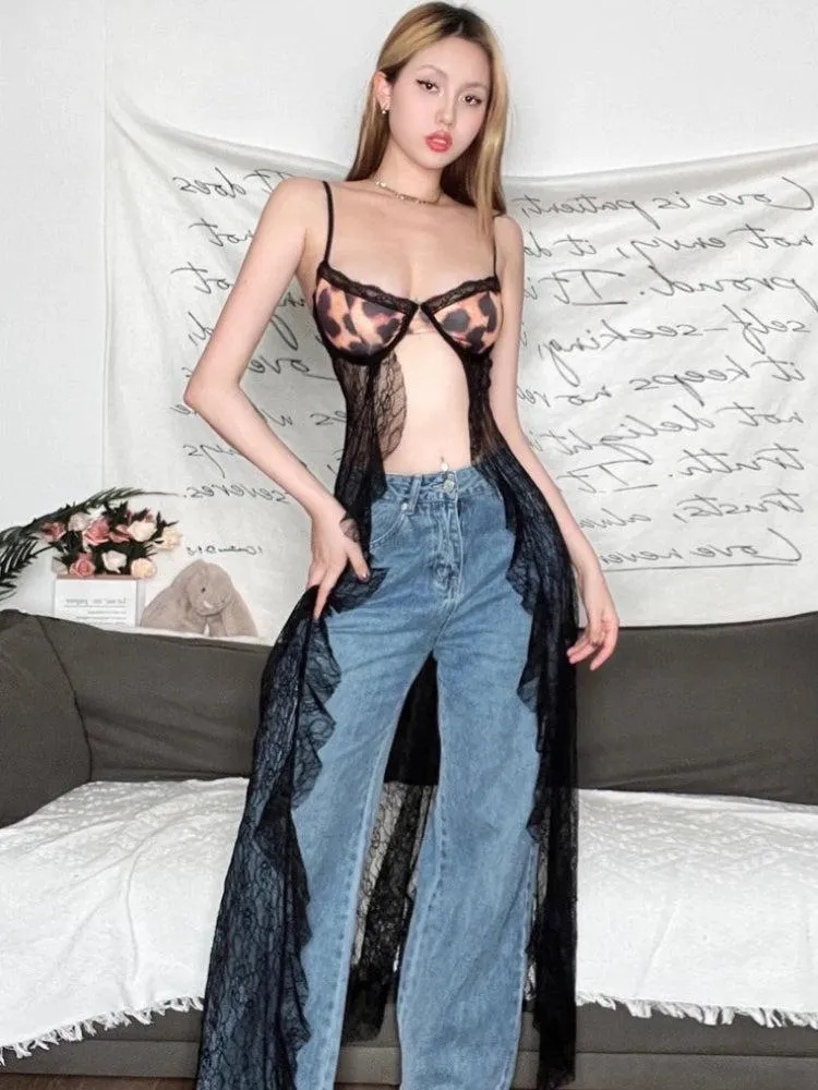 Leopard Lace Bra Top sold by Streetwear Society