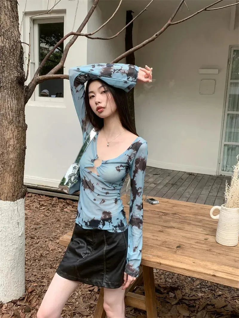 Y2K Tie Dye Sheer Tee sold by Streetwear Society product image thumbnail 4