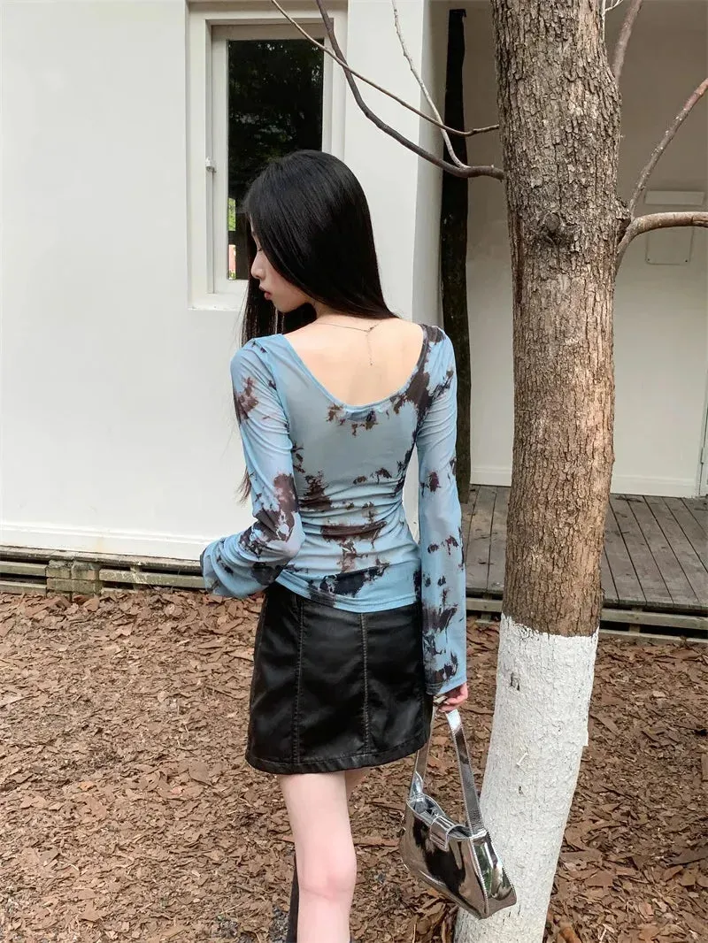 Y2K Tie Dye Sheer Tee sold by Streetwear Society product image thumbnail 5