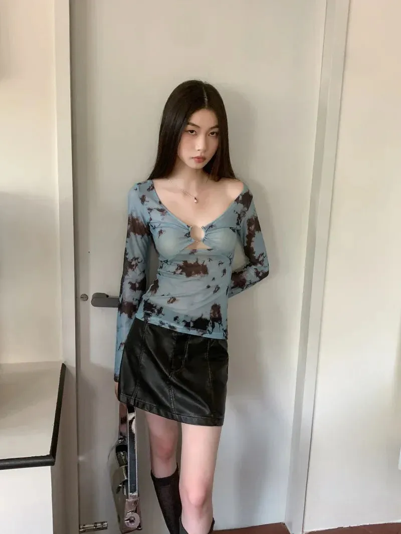 Y2K Tie Dye Sheer Tee sold by Streetwear Society product image thumbnail 2