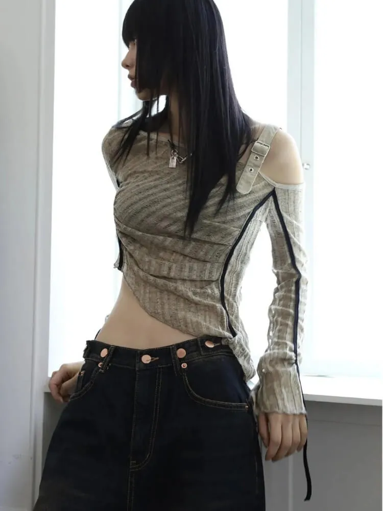 Grunge Asymmetrical Top sold by Streetwear Society product image thumbnail 2