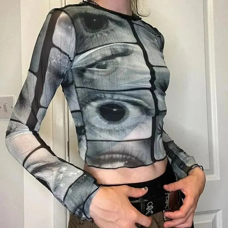 Weirdcore Eyes Top sold by Streetwear Society product image thumbnail 4
