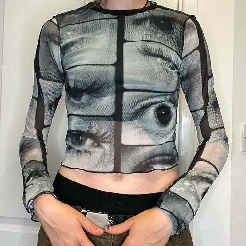Weirdcore Eyes Top made by Streetwear Society