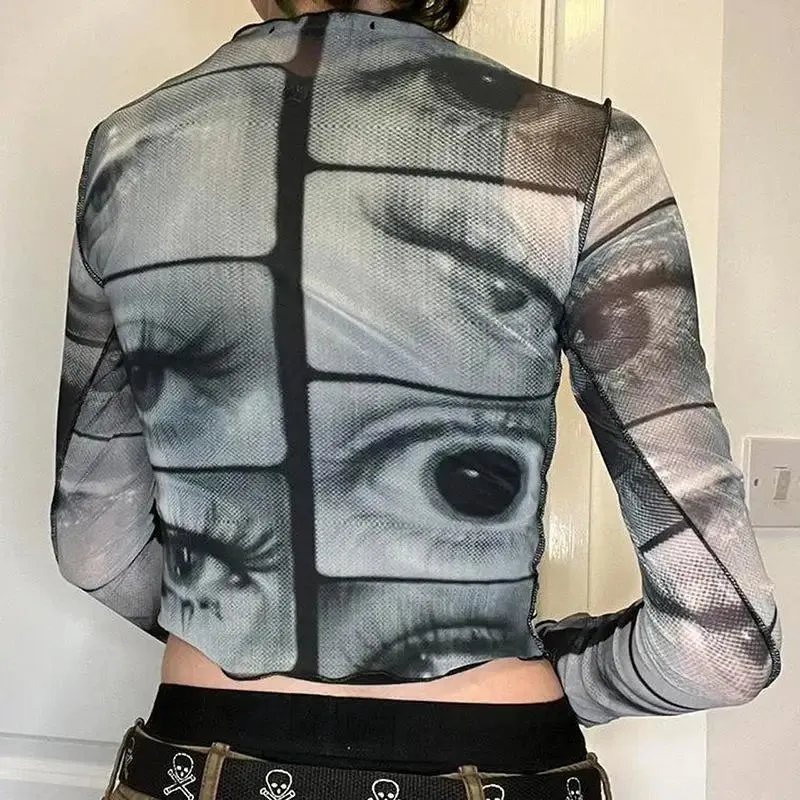 Weirdcore Eyes Top sold by Streetwear Society product image thumbnail 2