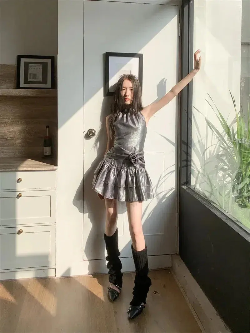 Metallic Mini Dress sold by Streetwear Society product image thumbnail 2