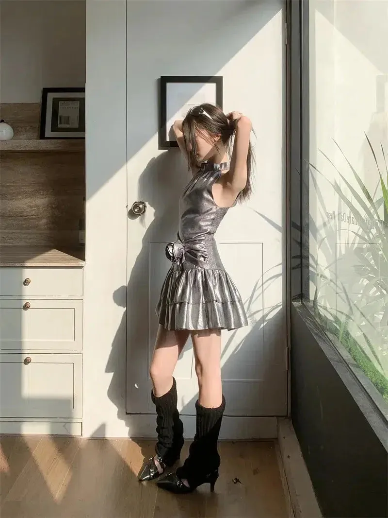 Metallic Mini Dress sold by Streetwear Society product image thumbnail 3