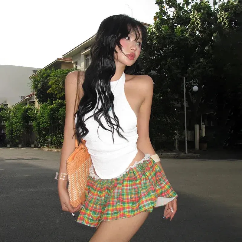 Y2K Plaid Mini Skort made by Streetwear Society