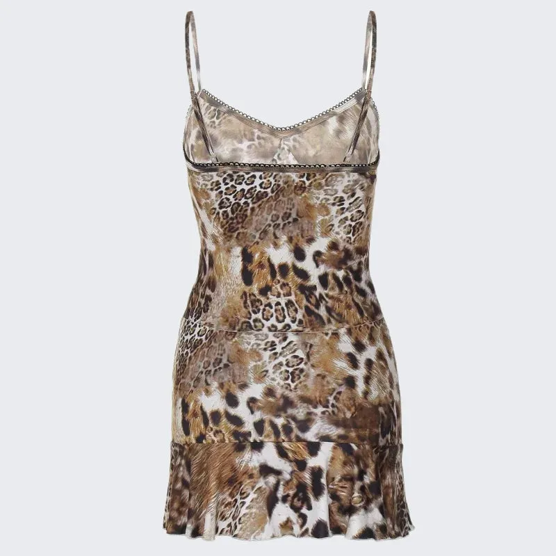 Y2K Leopard Top & Skirt Two Piece Set sold by Streetwear Society product image thumbnail 4