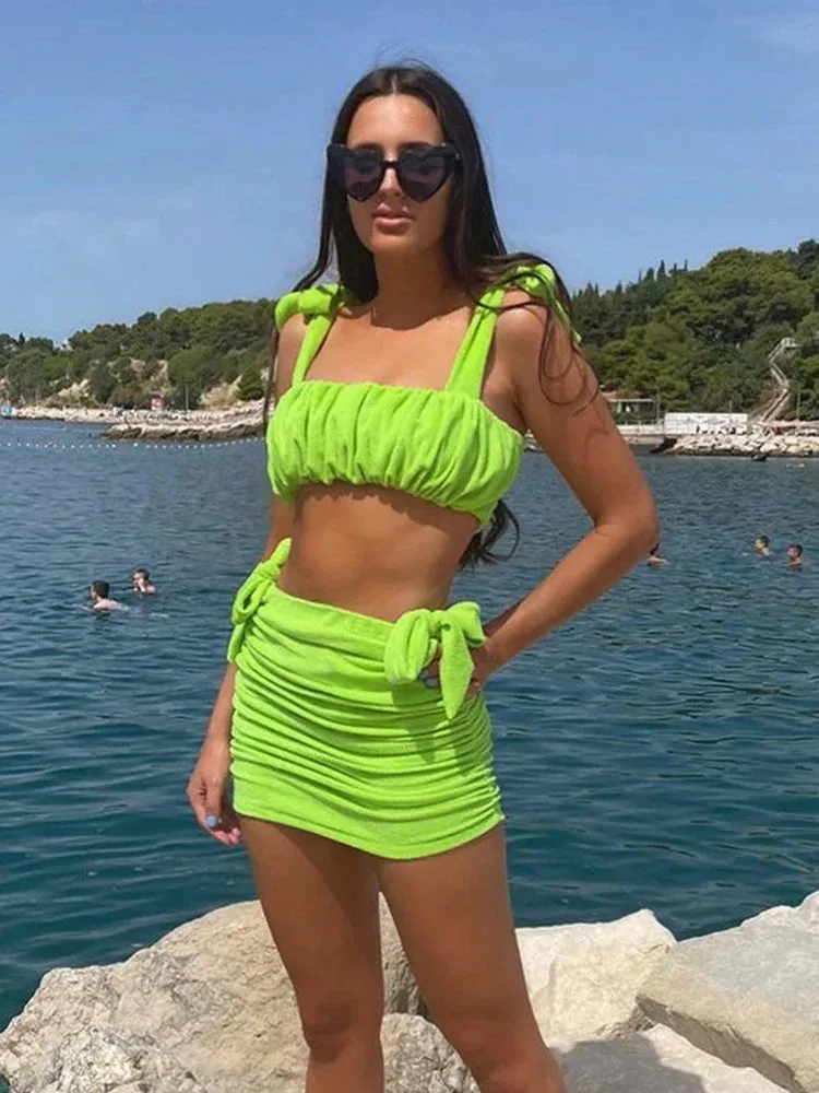 Y2K Bandeau Top & Skirt Two Piece Set sold by Streetwear Society product image thumbnail 2