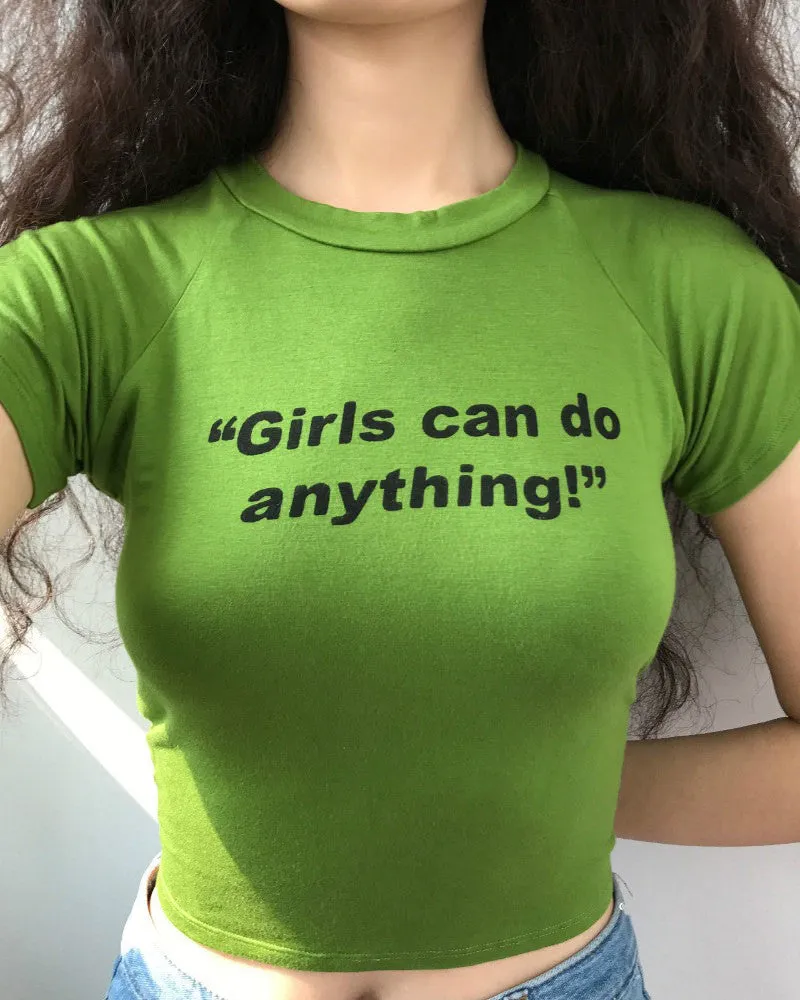 Girls Can Do Anything Crop Tee sold by Streetwear Society product image thumbnail 2