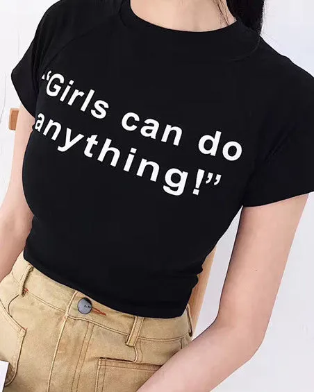 Girls Can Do Anything Crop Tee sold by Streetwear Society product image thumbnail 4