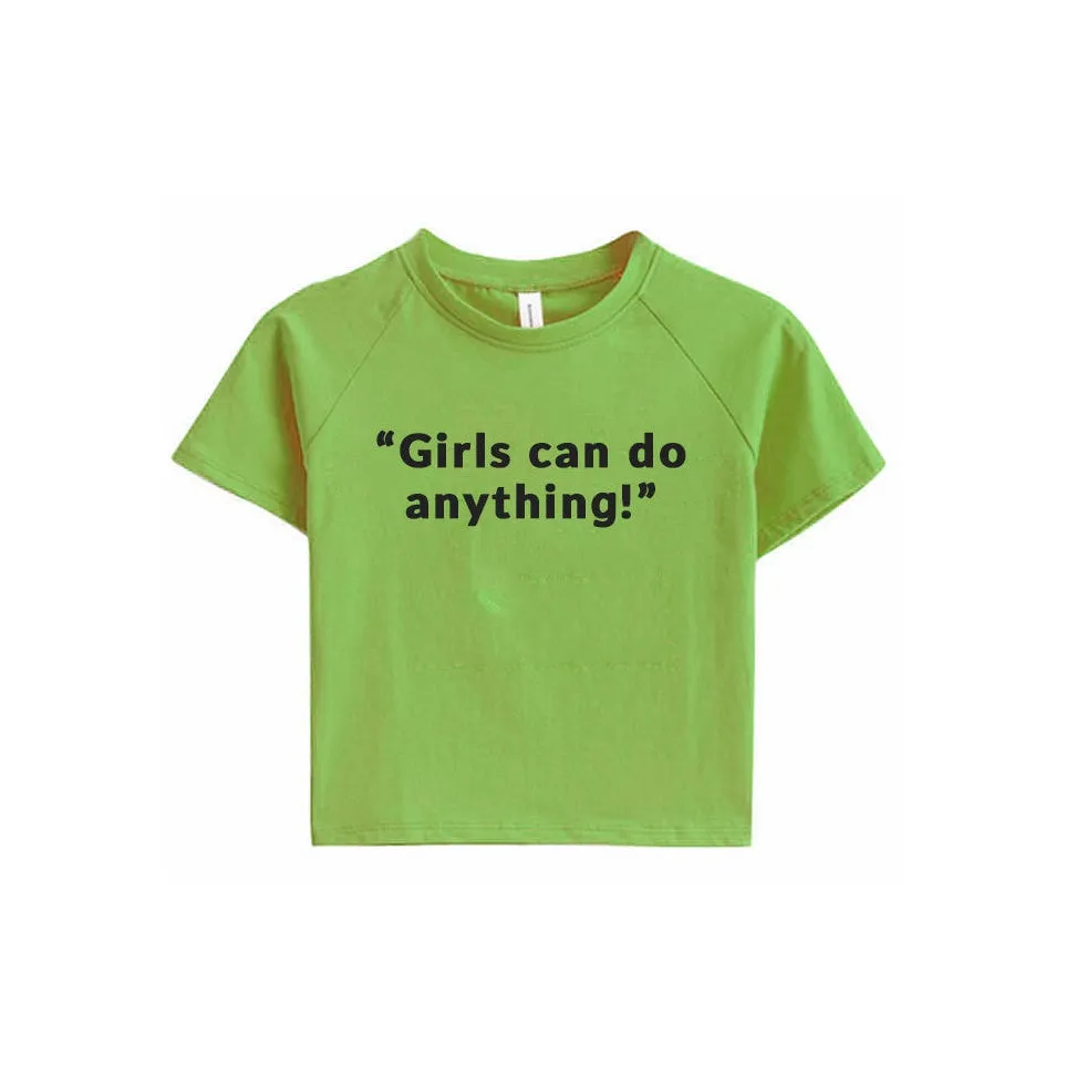 Girls Can Do Anything Crop Tee sold by Streetwear Society