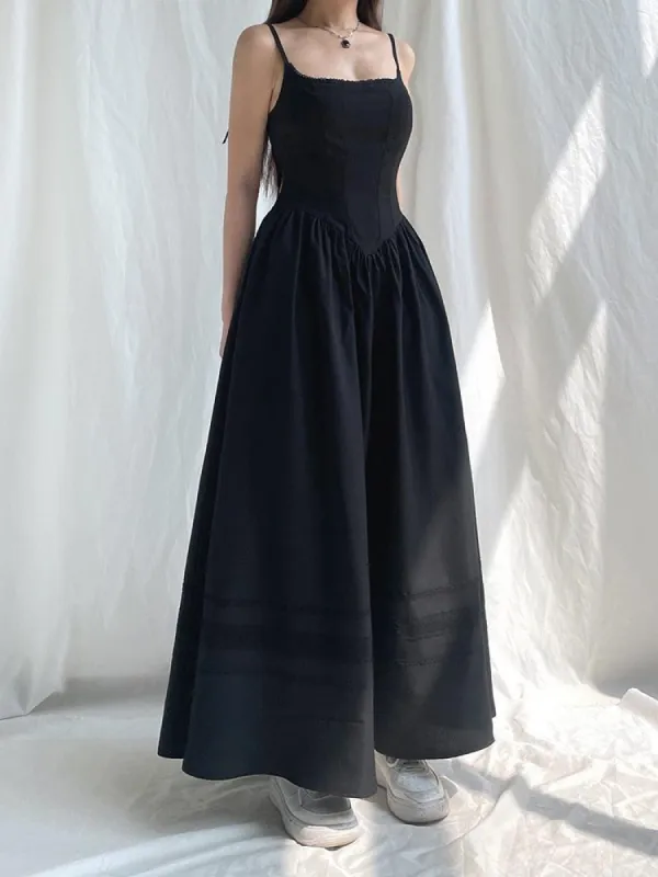Goth Strap Maxi Dress sold by Streetwear Society