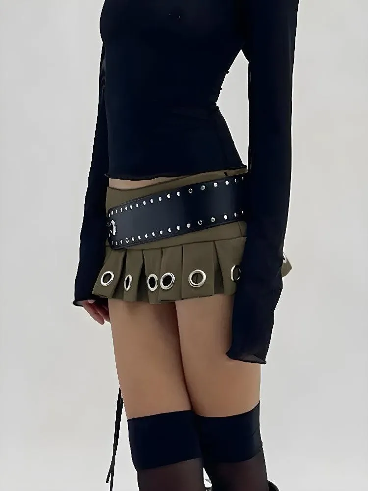 Grunge Belted Extra Mini Skirt sold by Streetwear Society product image thumbnail 2