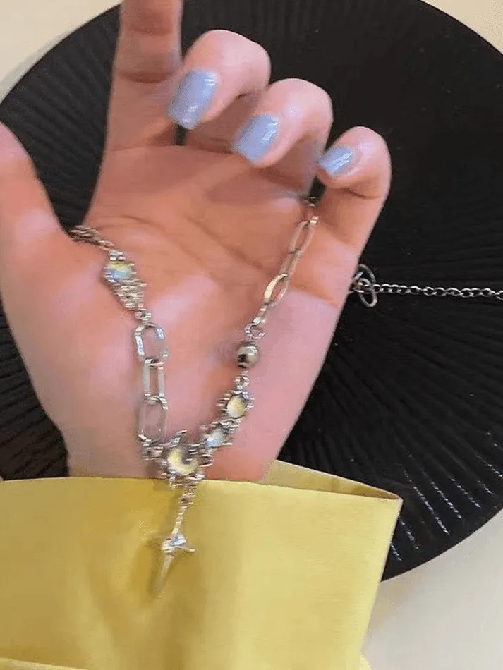 Stone Decor Astral Link Chain Necklace sold by Streetwear Society product image thumbnail 3