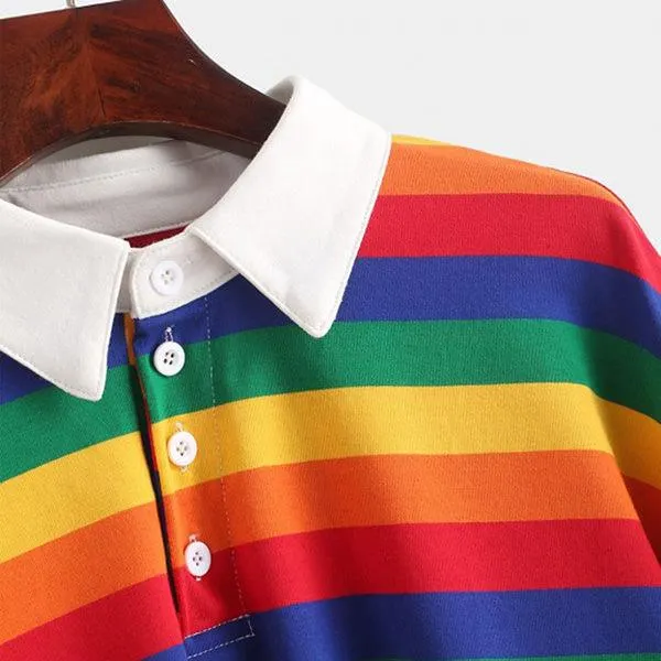Rainbow Collared Top sold by Streetwear Society product image thumbnail 2