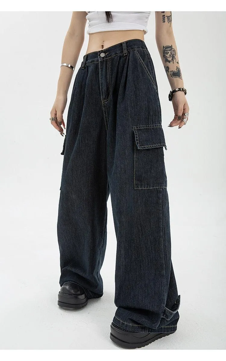 Acubi Dark Wash Cargo Jeans sold by Streetwear Society product image thumbnail 5