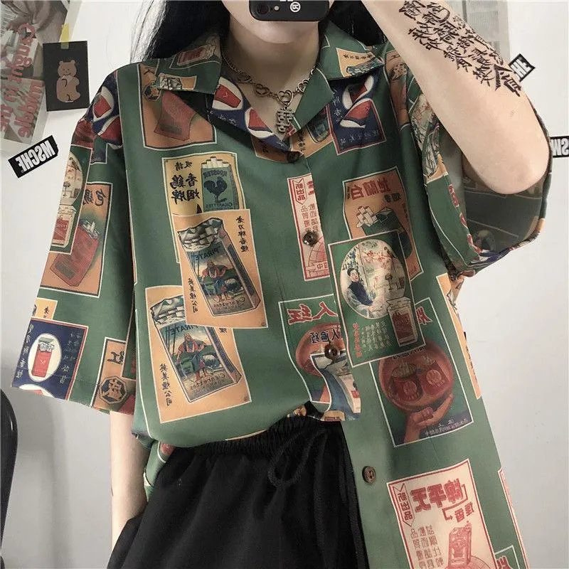 Japanese Figure Print Shirt sold by Streetwear Society product image thumbnail 2