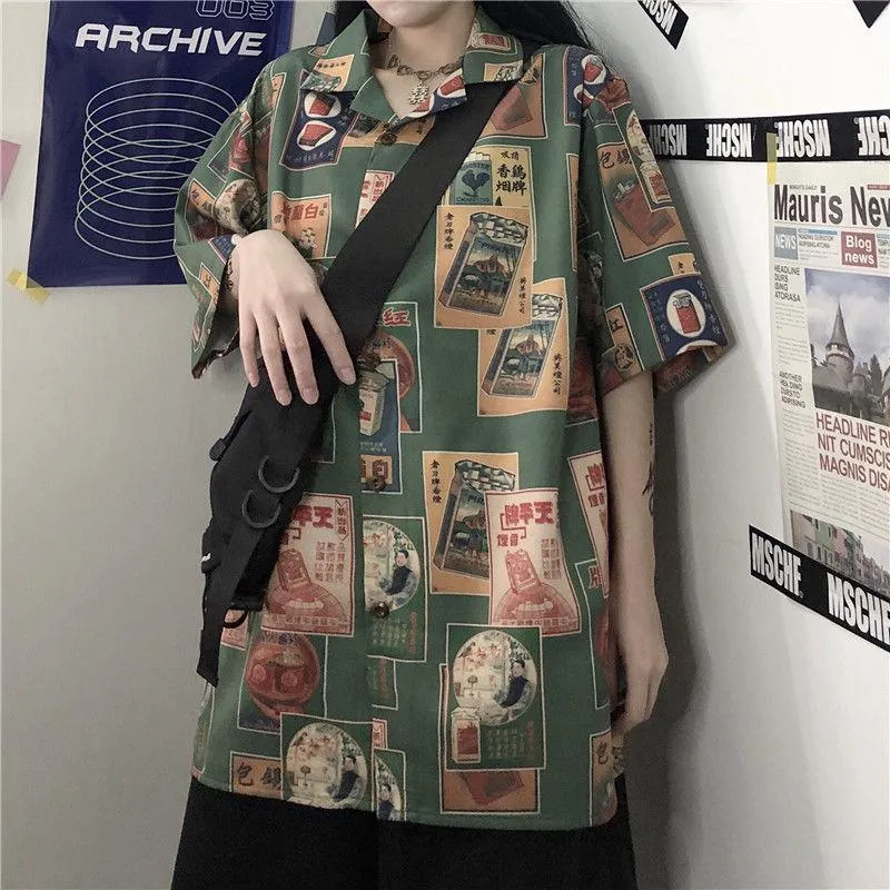Japanese Figure Print Shirt sold by Streetwear Society product image thumbnail 4