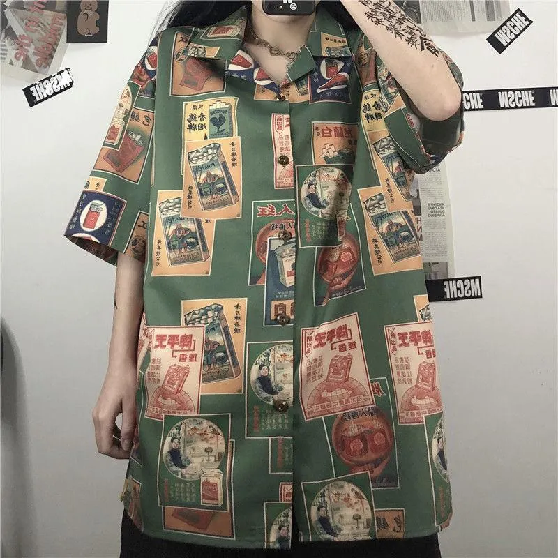 Japanese Figure Print Shirt sold by Streetwear Society product image thumbnail 3