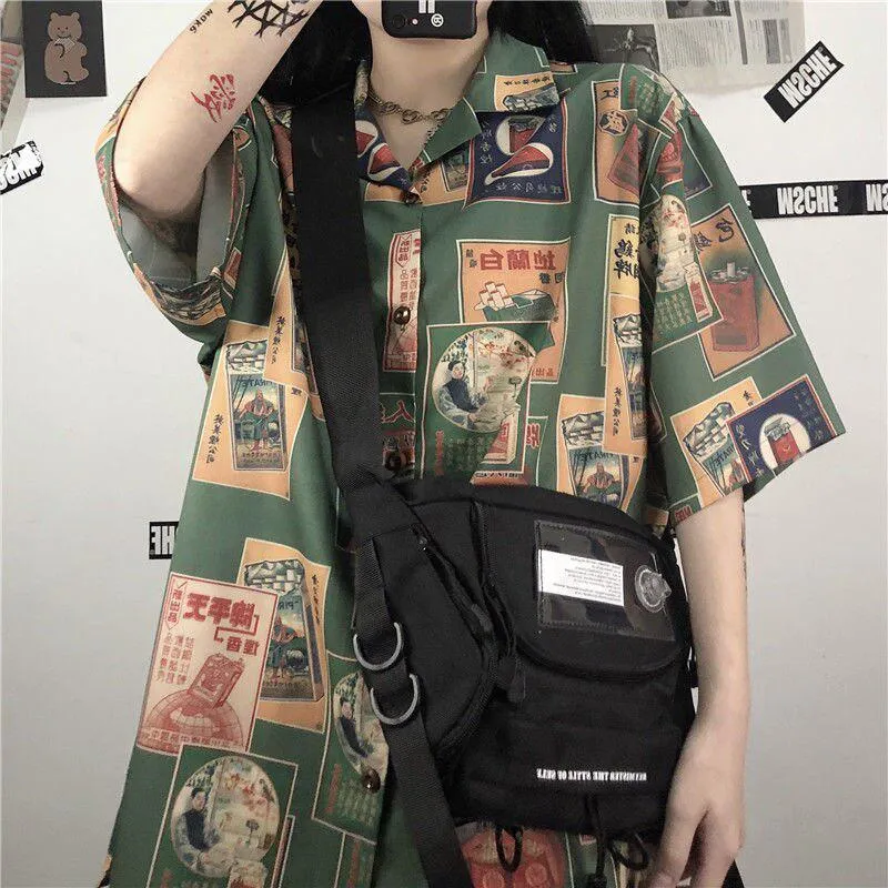 Japanese Figure Print Shirt sold by Streetwear Society product image thumbnail 5