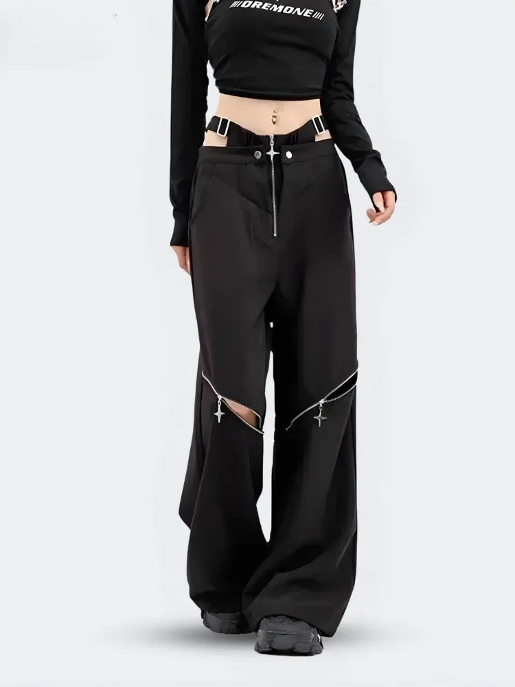 Y2K Cut Out Waist Pants sold by Streetwear Society