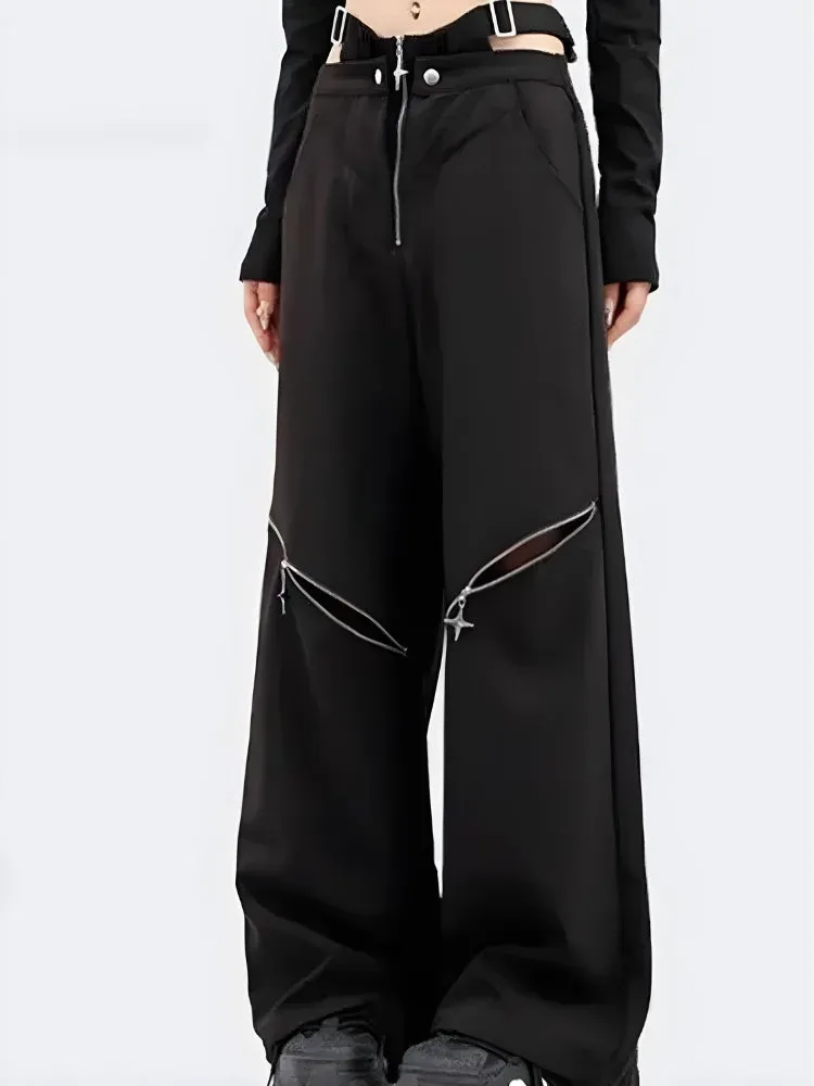 Y2K Cut Out Waist Pants sold by Streetwear Society product image thumbnail 3