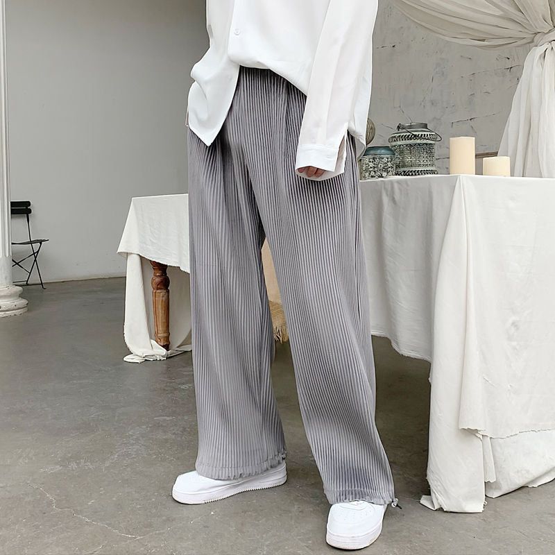 Pleated Straight Pants sold by Streetwear Society