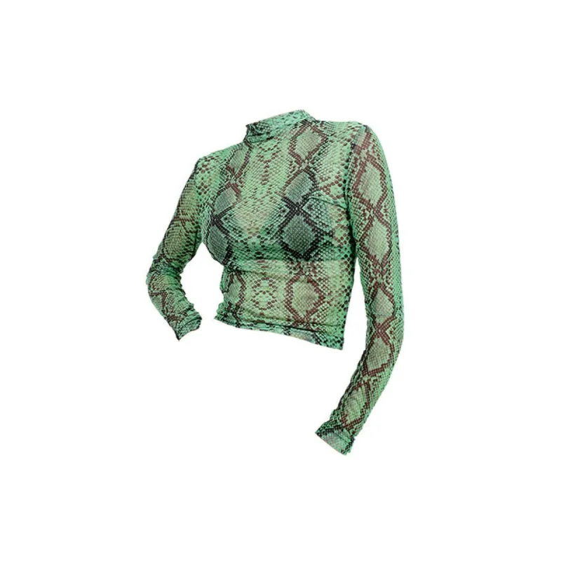 Snakeskin Mesh Top sold by Streetwear Society