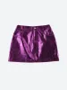 Metallic Faux Leather Mini Skirt sold by Streetwear Society