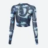 Cyberpunk Blue Aura Sheer Top sold by Streetwear Society